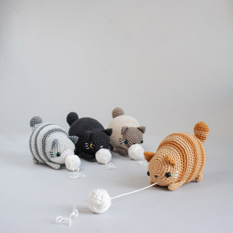 Crochet Pattern . Purring Cat . Vibrating Sensory Toy