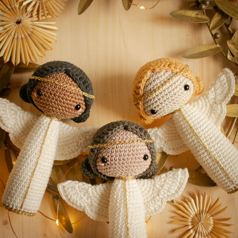 Amigurumi Häkelset . Weihnachtsengel