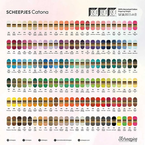 Scheepjes Catona . 10g 25g 50g 100g