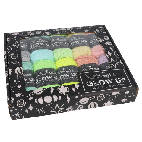 Scheepjes Glow Up Pack de Couleurs - Fil phosphorescent 10x 25g