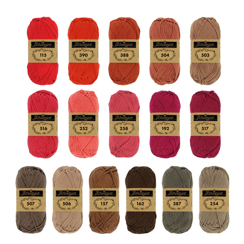Scheepjes Catona . Rouges & Bruns - 10g 25g 50g