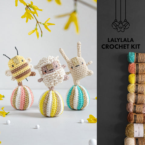 Amigurumi Crochet Kit . Dancing Animals Easter Ornaments