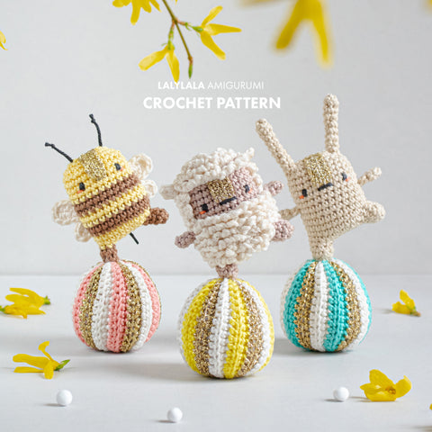 Amigurumi Crochet Pattern . Dancing Animals Easter Ornaments