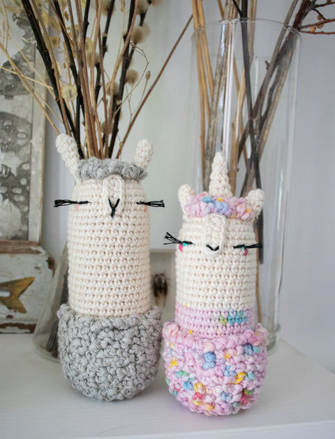 Llama Crochet Pattern "Karl Llamafeld" . Lalylala for We Are Knitters
