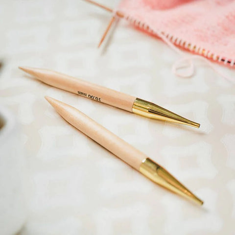 KnitPro interchangeble Knitting Needle Tips . Basix Beech
