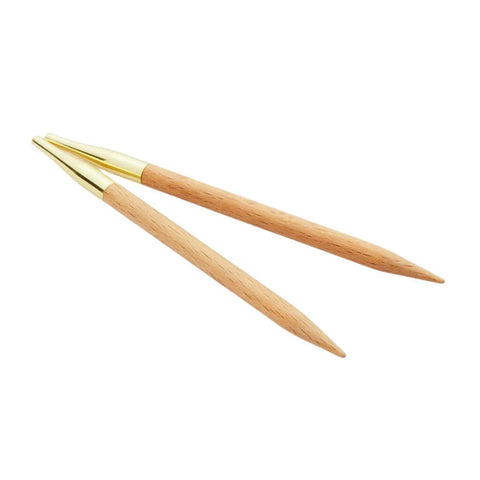 KnitPro interchangeble Knitting Needle Tips . Basix Beech