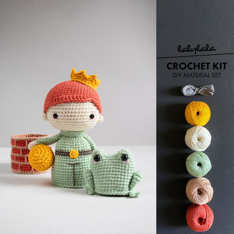 Crochet Kit . Frog Prince . Matryoshka Toy