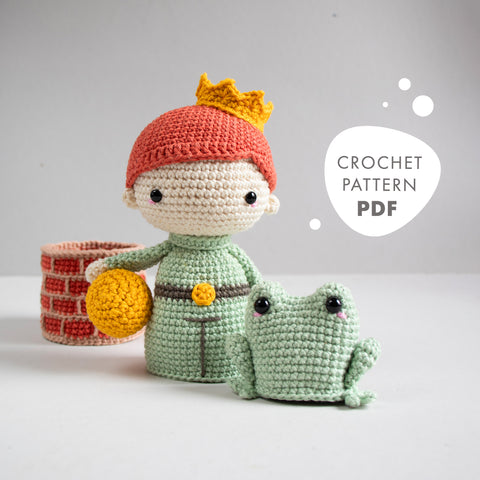 Crochet Pattern . The Frog Prince . Matryoshka