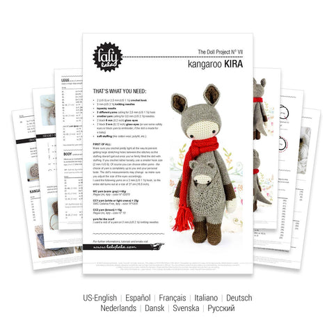 Amigurumi Crochet Pattern . Kira the Kangaroo