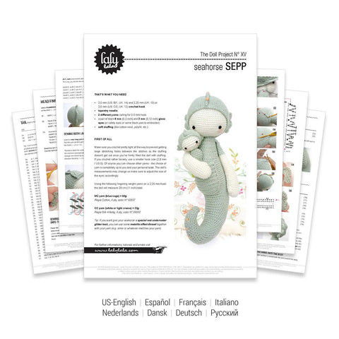 Amigurumi Crochet Pattern . Sepp the Seahorse