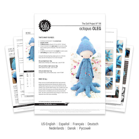 Amigurumi Crochet Pattern . Oleg the Octopus