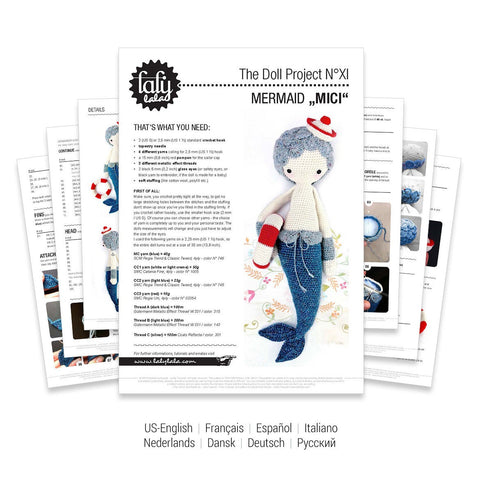 Amigurumi Crochet Pattern . Mici the Mermaid