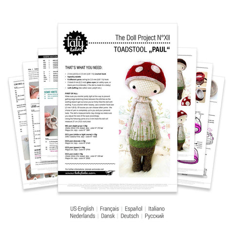 Crochet Pattern . Paul the Toadstool