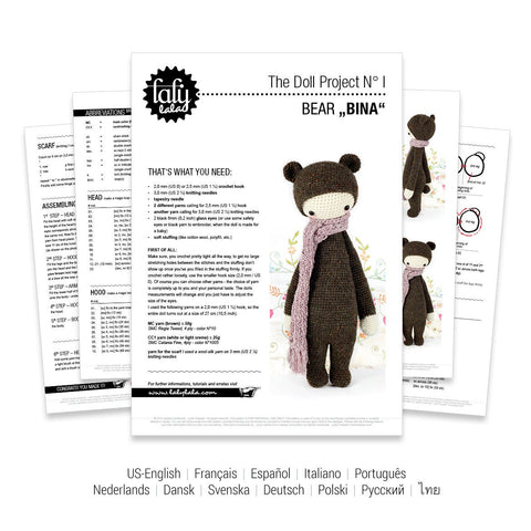 Crochet Pattern . Bina the Bear