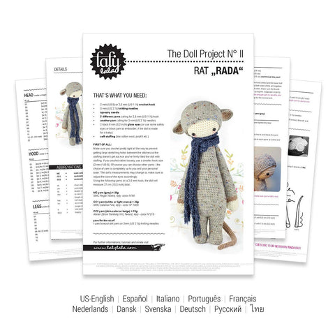Amigurumi Crochet Pattern . Rada the Rat