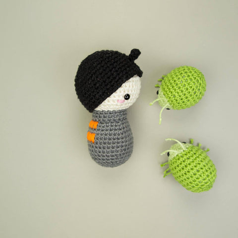 Amigurumi Crochet Pattern . Ladybug and Aphids Lifecycle