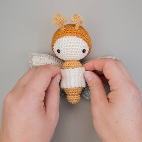 Amigurumi Crochet Pattern . Golden Daydream Moth