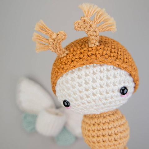 Amigurumi Crochet Pattern . Golden Daydream Moth