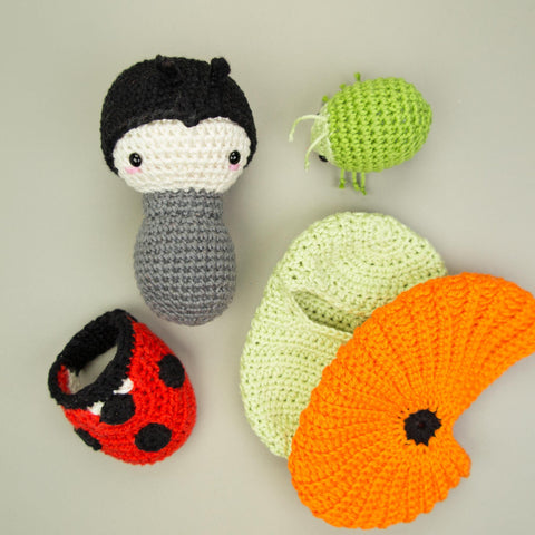Amigurumi Crochet Pattern . Ladybug and Aphids Lifecycle