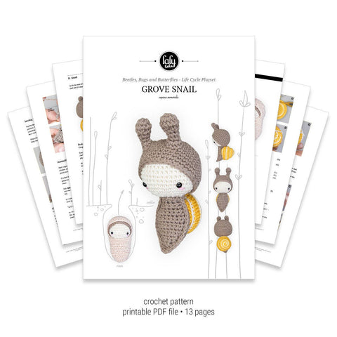 Amigurumi Crochet Pattern . Grove Snail