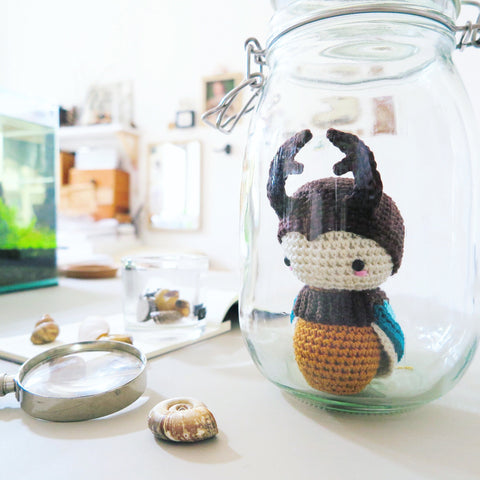 Amigurumi Crochet Pattern . Stag Beetle