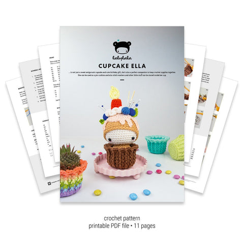 Amigurumi Crochet Pattern . Pincushion Cupcake Ella
