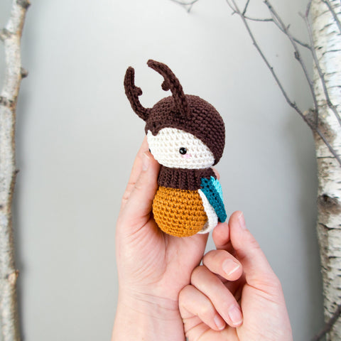 Amigurumi Crochet Pattern . Stag Beetle