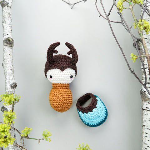 Amigurumi Crochet Pattern . Stag Beetle