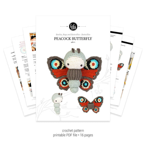 Patron au Crochet . Papillon Paon du Jour