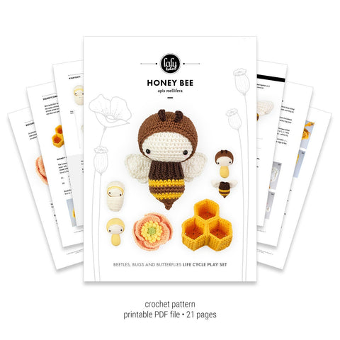 Amigurumi Crochet Pattern . Honey Bee Life Cycle