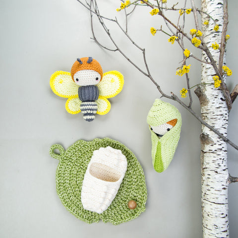 Amigurumi Crochet Pattern . Brimstone Butterfly Lifecycle