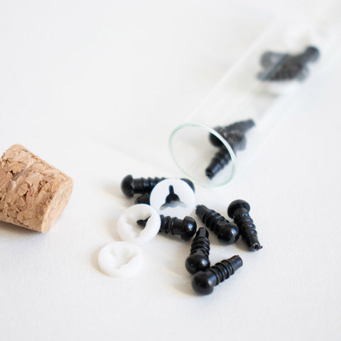 Sicherheitsaugen . Schwarz Rund