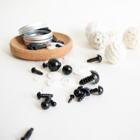 Sicherheitsaugen . Schwarz Rund