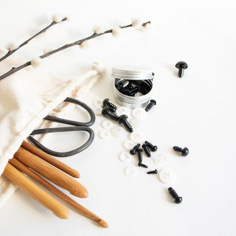 Sicherheitsaugen . Schwarz Rund