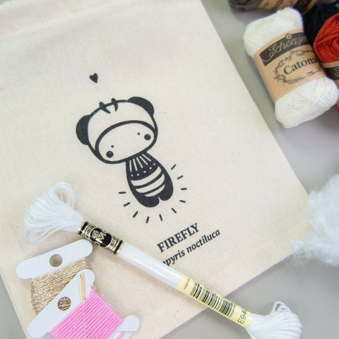 Amigurumi Crochet Kit . Firefly (Glow in the Dark)