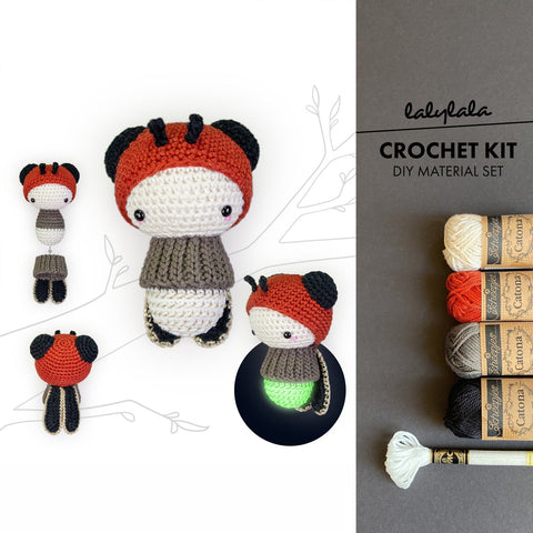 Amigurumi Crochet Kit . Firefly (Glow in the Dark)