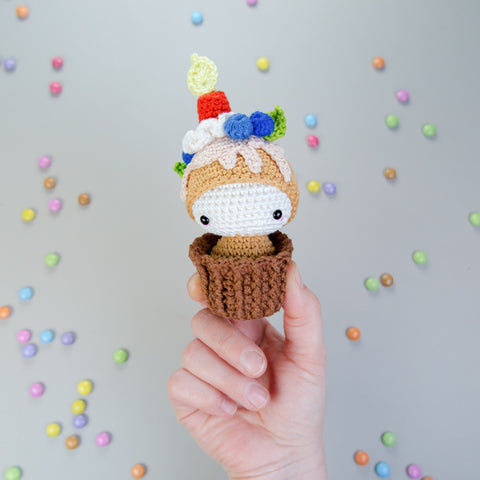 Kit de Crochet . Pelote à épingles Cupcake Ella
