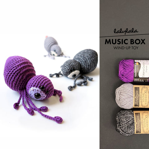 Crochet Kit . Spider Agatha . Musical Toy