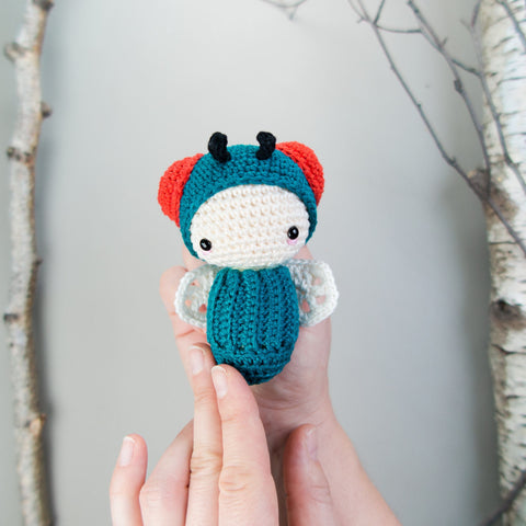 Amigurumi Crochet Kit . Green Bottle Fly Lifecycle