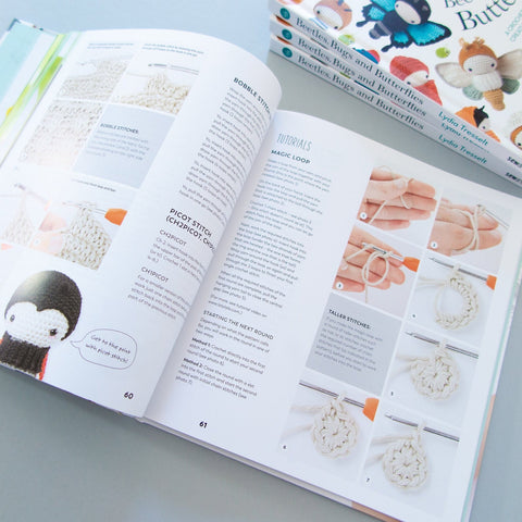 Amigurumi Häkelbuch . "Lalylala's Wunderland der Schmetterlinge" (Beetles, Bugs and Butterflies)