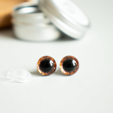 3D-Sicherheitsaugen . orange Glitzer