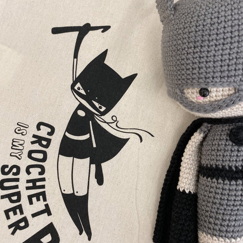 Cotton Bag . Crochet is my Superpower