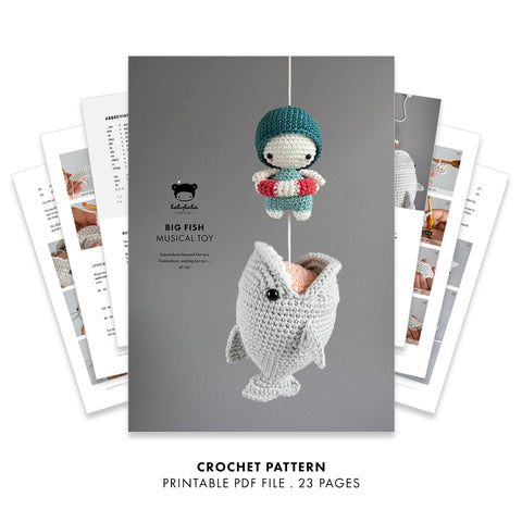 Häkelset . Big Fish . Amigurumi Spieluhr