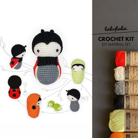 Amigurumi Crochet Kit . Ladybug Lifecycle