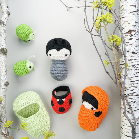 Amigurumi Crochet Kit . Ladybug Lifecycle