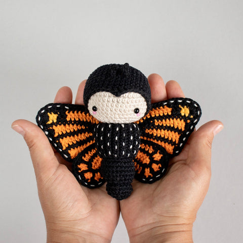 Amigurumi Crochet Kit . Monarch Butterfly