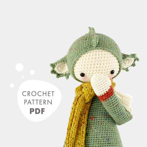 Amigurumi Crochet Pattern . Dirk the Dragon