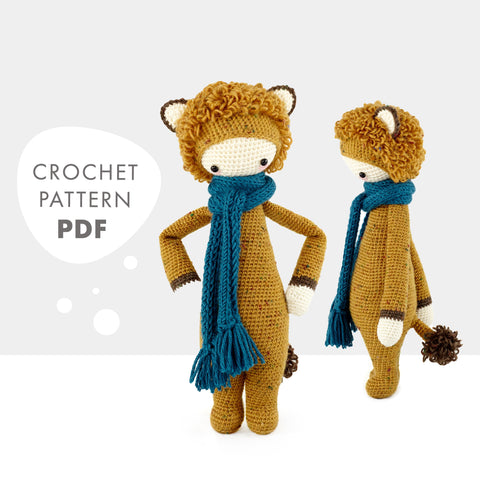 Amigurumi Crochet Pattern . Loni the Lion
