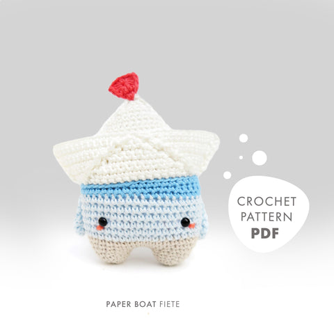Amigurumi Crochet Pattern . Paperboat Fiete