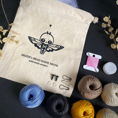 Amigurumi Crochet Kit . Death's Head Moth